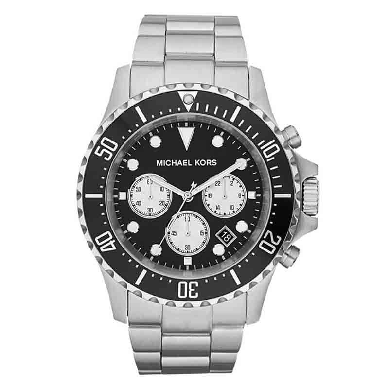 Michael Kors Men’s Stainless Steel Black Dial 45mm Watch MK8256