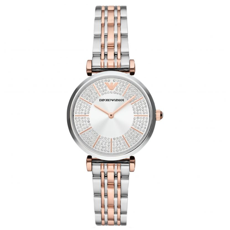 Emporio Armani Two-Hand Two-Tone Stainless Steel Watch AR11537