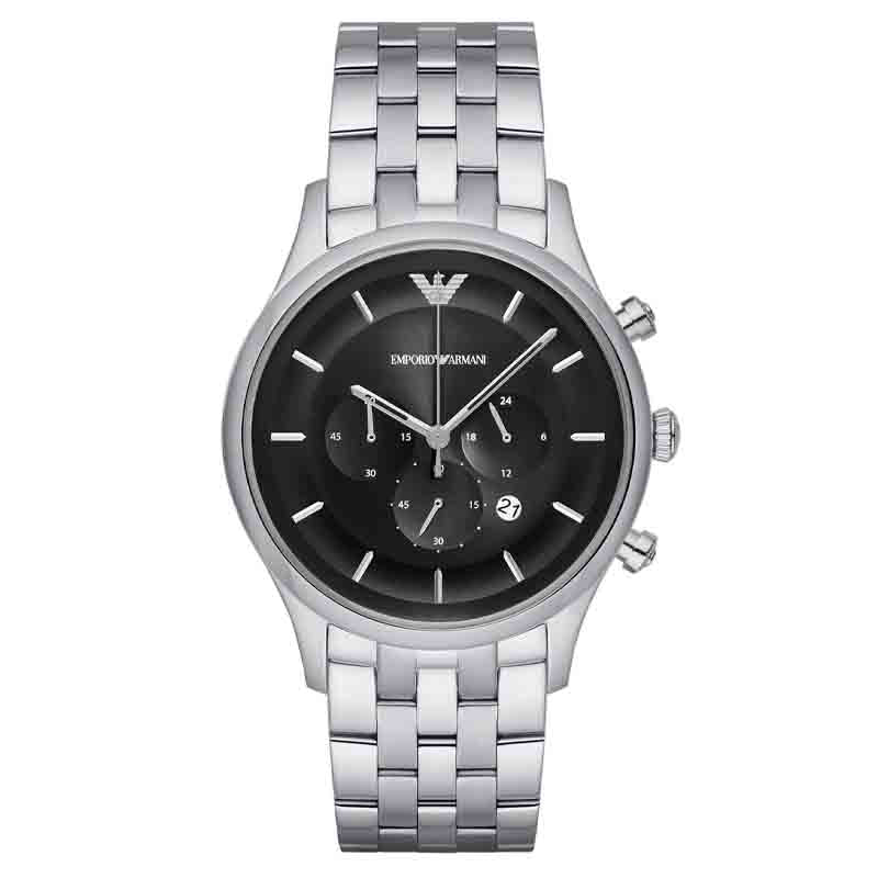 Emporio Armani Men’s Chronograph Black Dial 43mm Watch AR11017