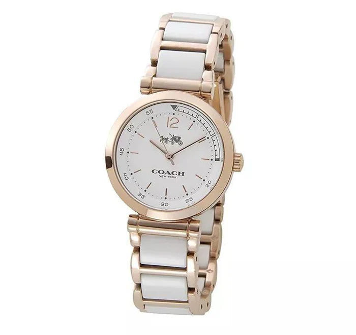Coach SPORT ROSE GOLD WHITE CERAMIC WOMEN'S WATCH 14502463