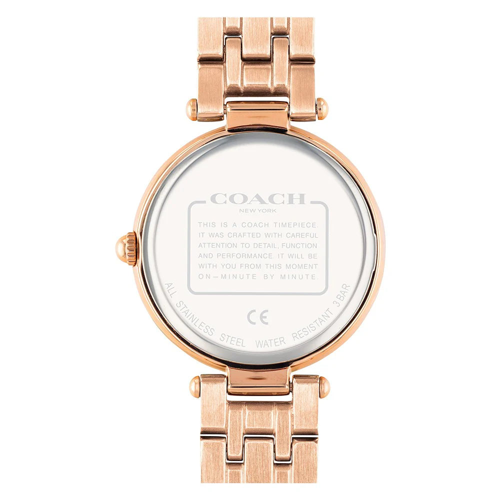 Coach Park Rose Gold Steel Silver White Dial Women's Watch - 14503735