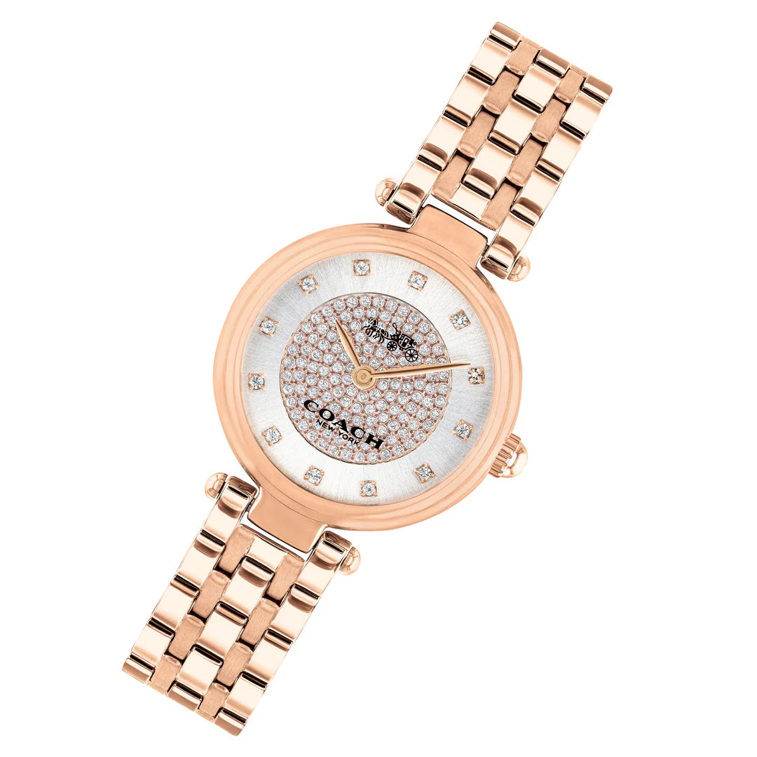 Coach Park Rose Gold Steel Silver White Dial Women's Watch - 14503736