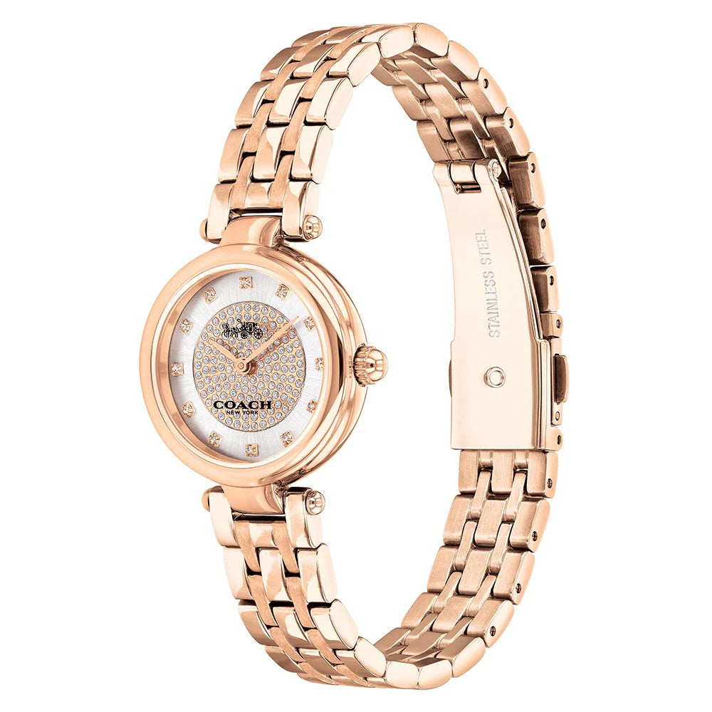 Coach Park Rose Gold Steel Silver White Dial Women's Watch - 14503736