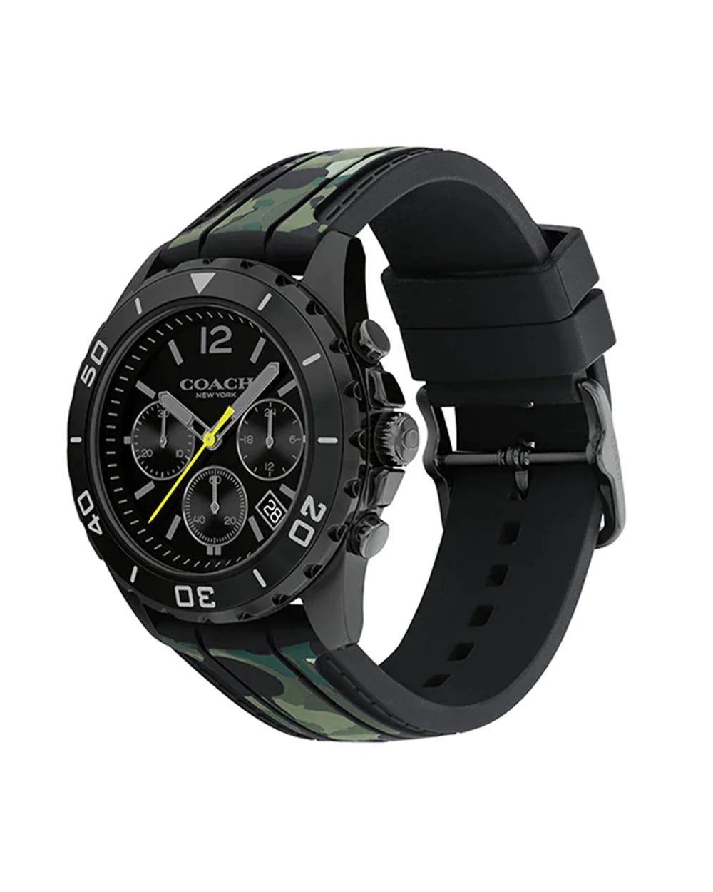 COACH Men's Kent Chronograph Camo Rubber Strap Watch 14602567