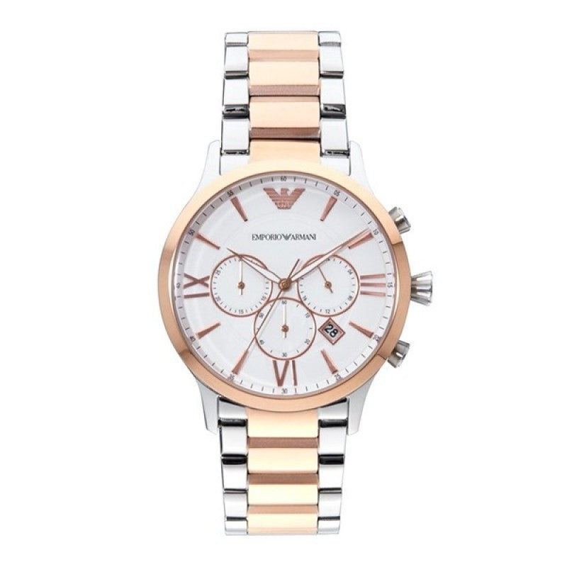 Emporio Armani Men’s Chronograph Quartz Stainless Steel White Dial 44mm Watch AR11209