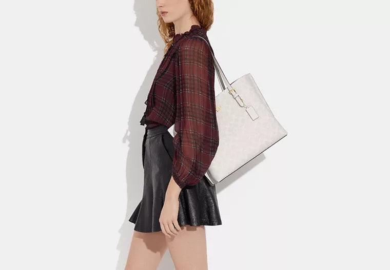 Coach Mollie Tote In Signature Canvas