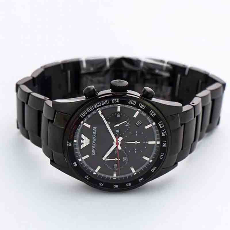 Emporio Armani Men’s Quartz Stainless Steel Black Dial 43mm Watch AR6094