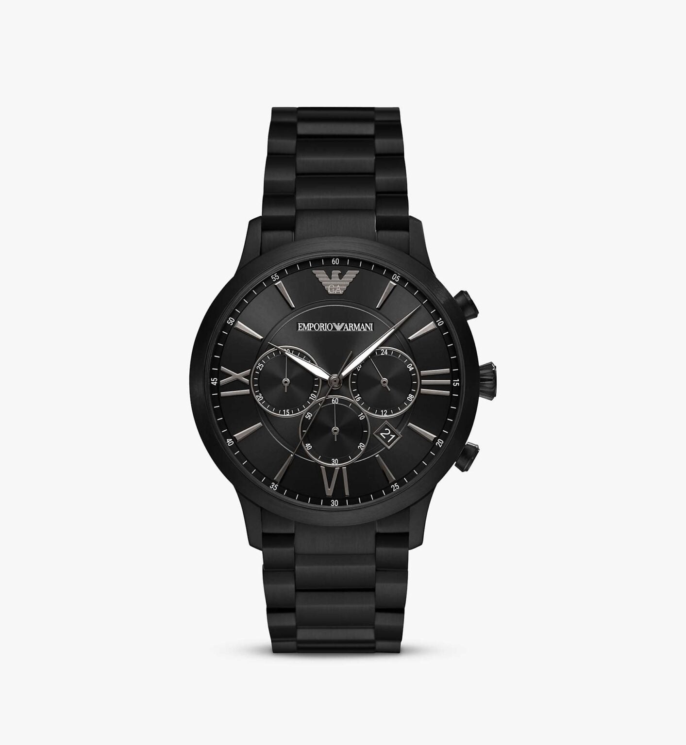 Emporio Armani Men’s Quartz Stainless Steel Black Dial 43mm Watch AR11349