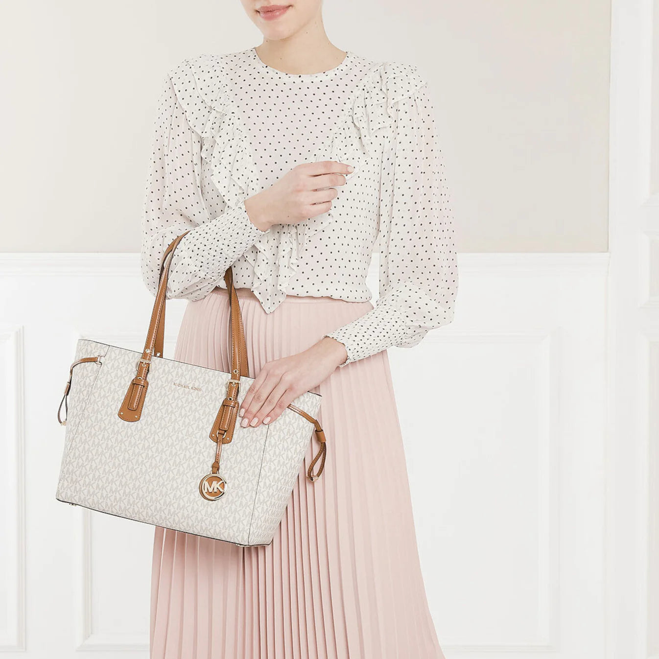 Michael Kors Voyager Witte Shopper