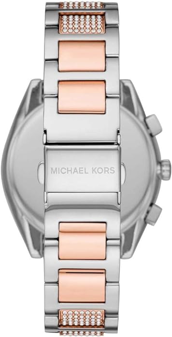 Michael Kors Women's Janelle Chronograph Silver-Tone Stainless Steel Watch MK7098