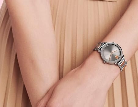 Movado Women’s Quartz Swiss Made Stainless Steel Black Dial 28mm Watch 0606858 (Copy)