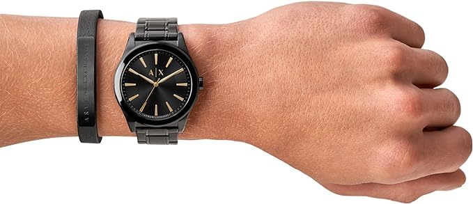 ARMANI EXCHANGE Men's Black Stainless Steel Watch AX7102