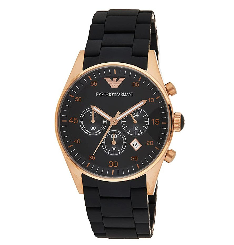 Emporio Armani Men’s Quartz Stainless Steel Black Dial 43mm Watch AR5905