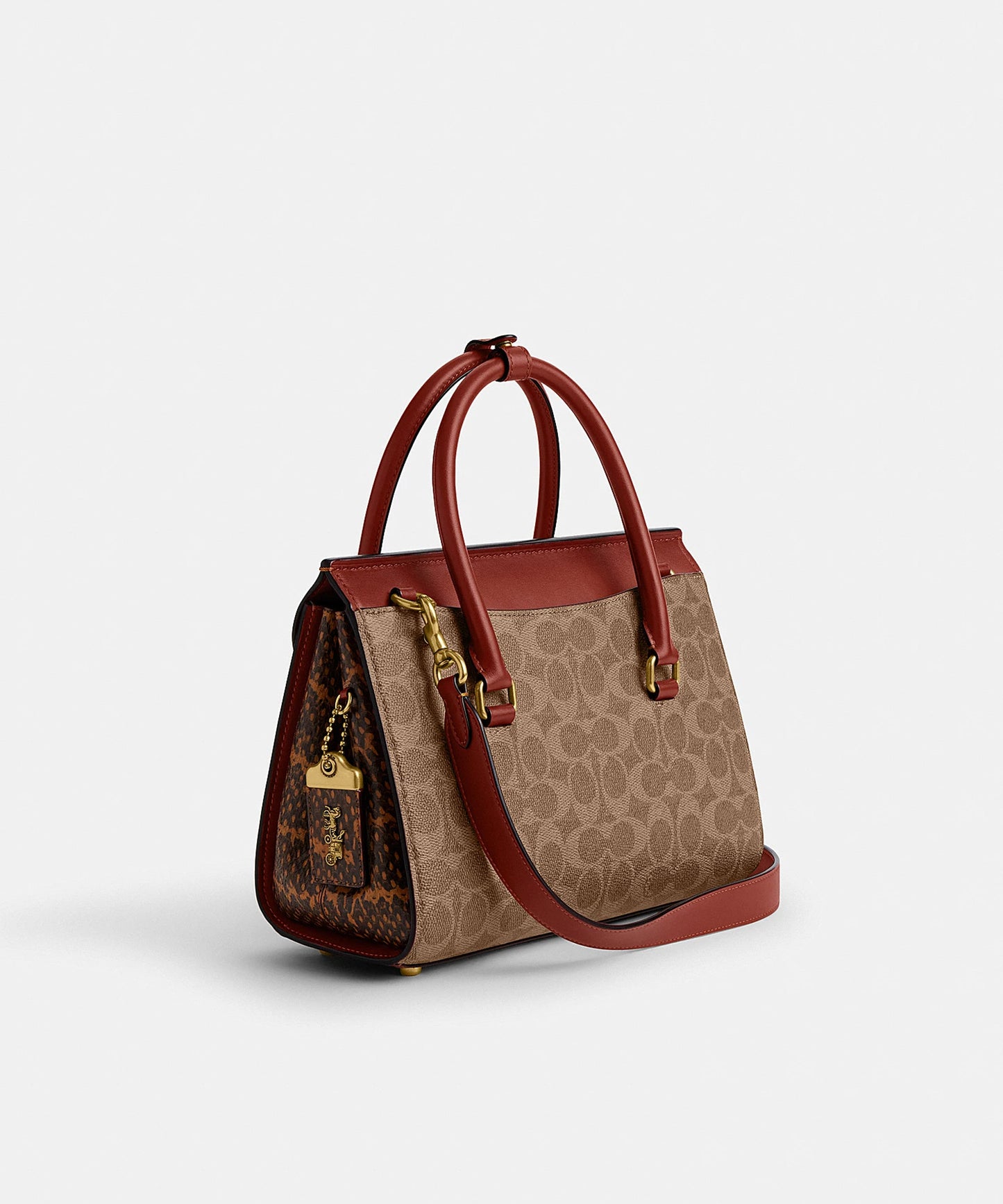Coach Broome Carryall in Signature Canvas with Snakeskin Detail