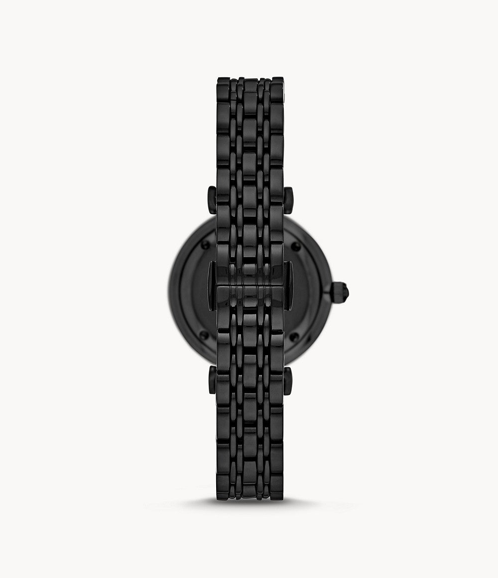 Emporio Armani Women’s Analog Stainless Steel Black Dial 32mm Watch AR11245