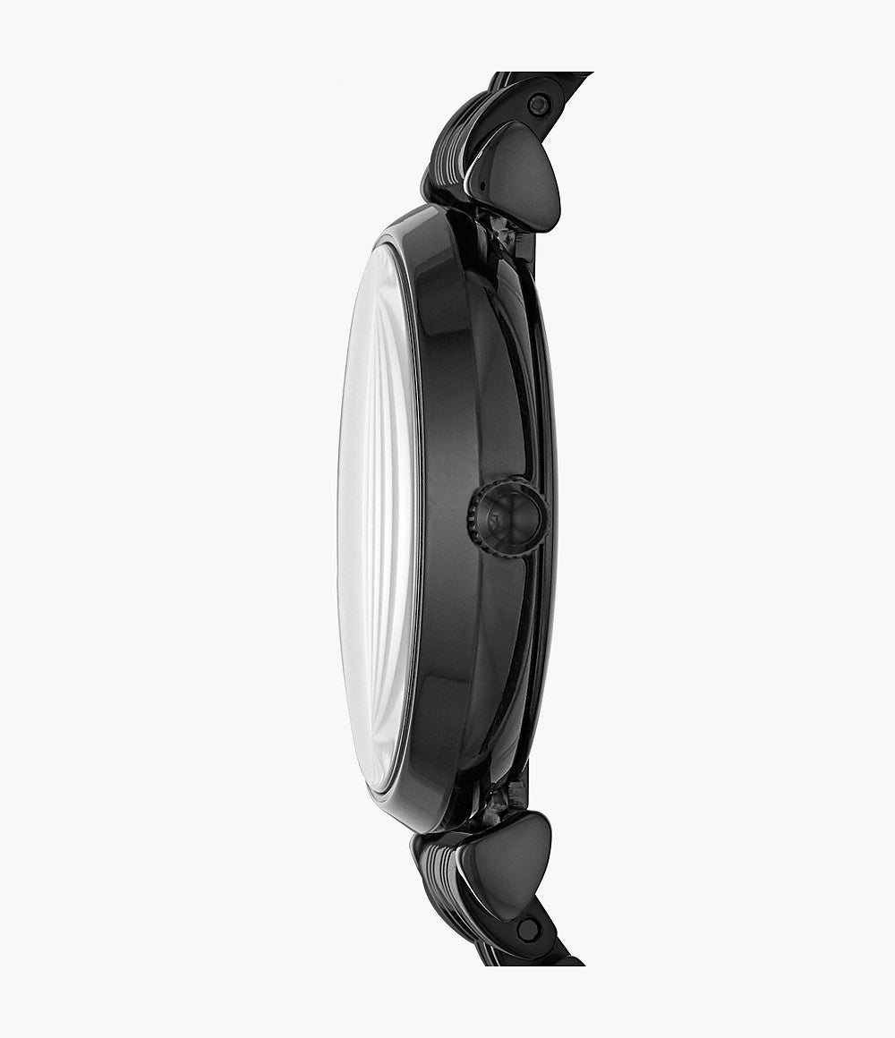 Emporio Armani Women’s Analog Stainless Steel Black Dial 32mm Watch AR11245