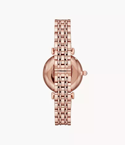 Emporio Armani Two-Hand Rose Gold-Tone Stainless Steel Watch AR11267