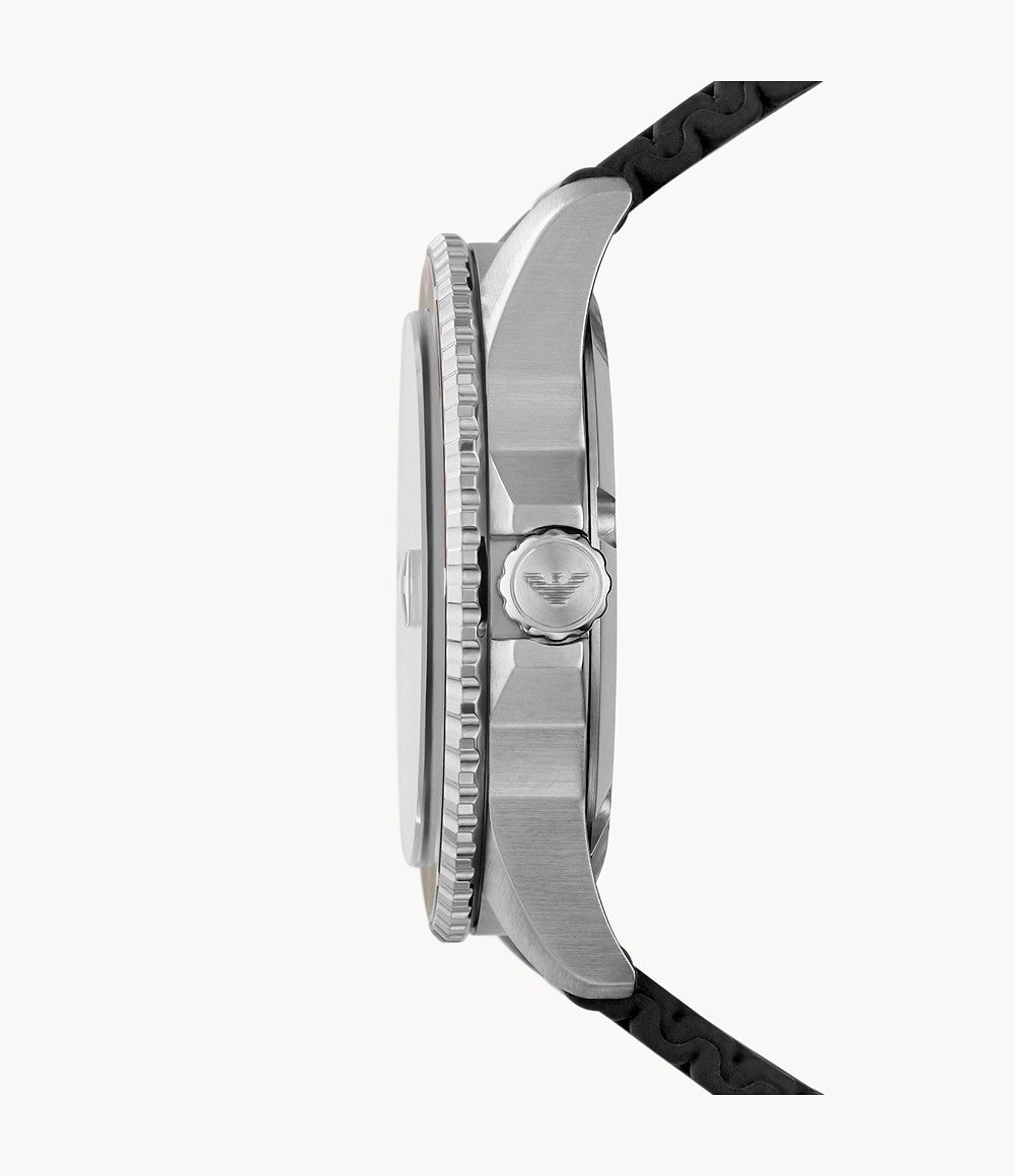 Emporio Armani Men’s Quartz Silicone Strap Black Dial 40mm Watch AR11341