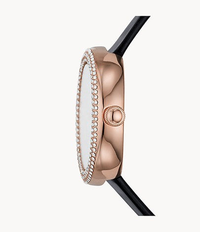 Emporio Armani Women’s Quartz Leather Strap Mother Of Pearl Dial 30mm Watch AR11356