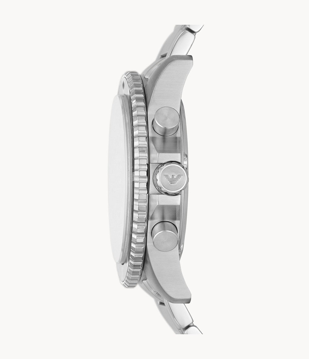 Emporio Armani Men’s Quartz Stainless Steel Black Dial 43mm Watch AR11360