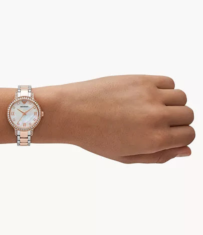 Emporio Armani Three-Hand Two-Tone Stainless Steel Watch AR11499