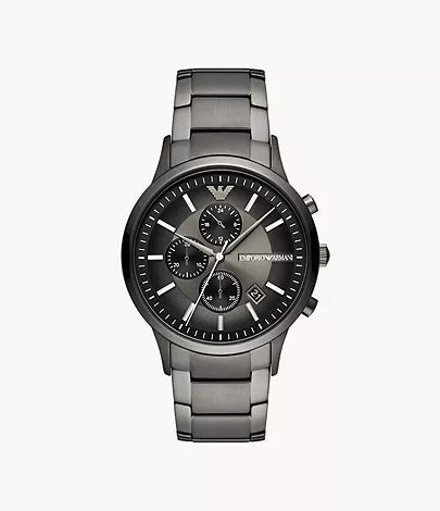 Emporio Armani Chronograph Gunmetal Stainless Steel Watch AR11531
