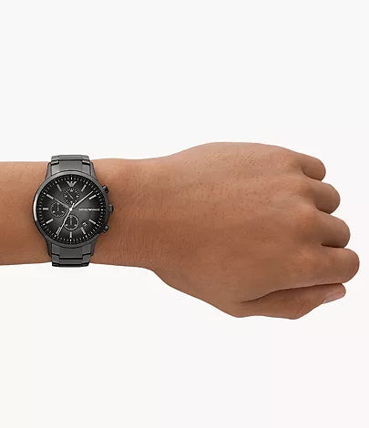 Emporio Armani Chronograph Gunmetal Stainless Steel Watch AR11531