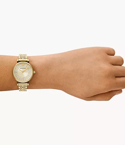 Emporio Armani Two-Hand Gold-Tone Stainless Steel Watch AR11608