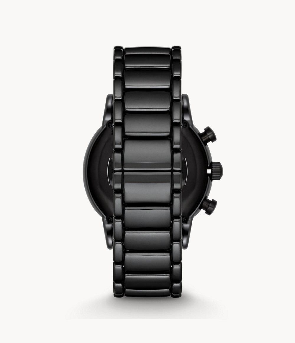 Emporio Armani Men’s Chronograph Quartz Stainless Steel Black Dial 43mm Watch AR1509