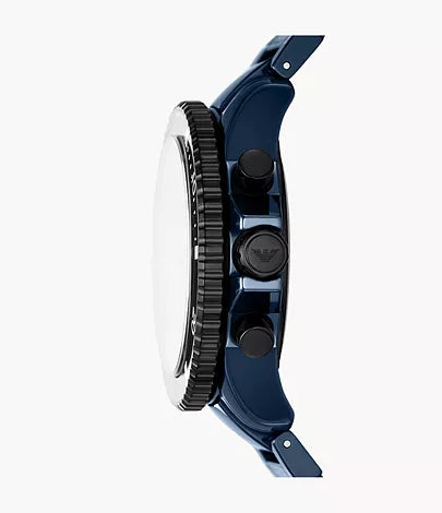 Emporio Armani Chronograph Blue Ceramic Watch AR70009