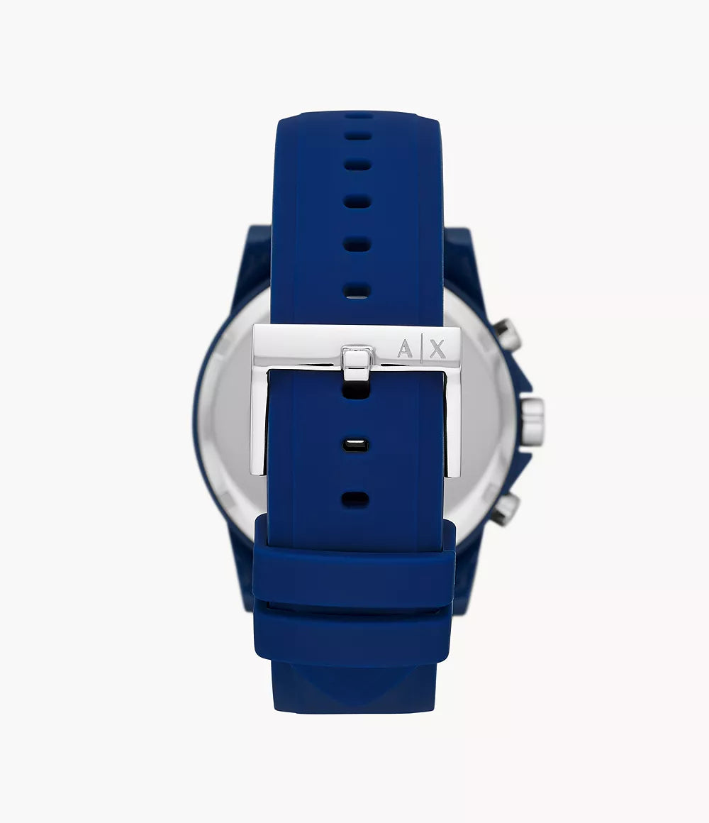 Armani Exchange Chronograph Blue Silicone Watch AX1327