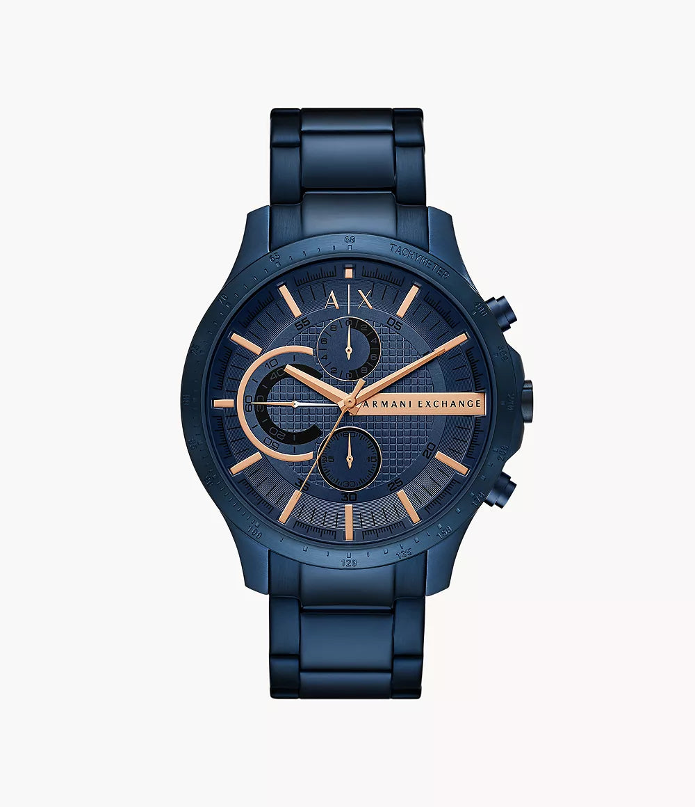 Armani Exchange Chronograph Blue Stainless Steel Watch AX2430