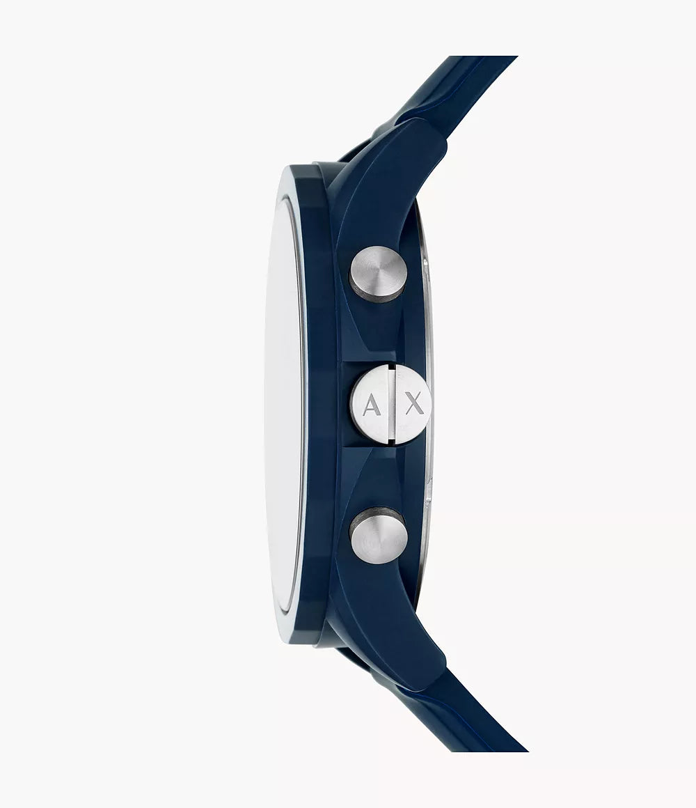 Armani Exchange Chronograph Blue Silicone Watch AX7128