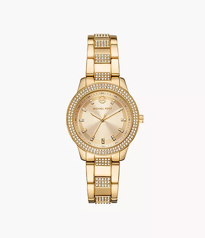 Michael Kors Tibby Three-Hand Gold-Tone Stainless Steel Watch MK4575