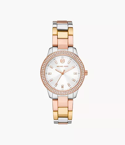 Michael Kors Tibby Three-Hand Tri-Tone Stainless Steel Watch MK4576