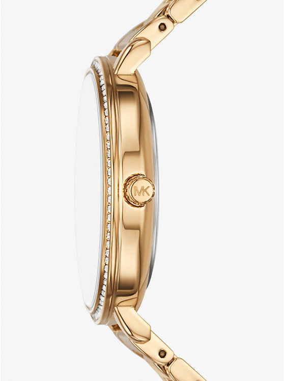 Michael Kors Pyper Gold-Tone Embossed Logo Watch