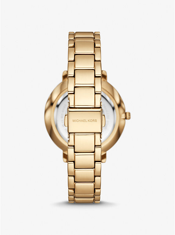 Michael Kors Pyper Gold-Tone Embossed Logo Watch