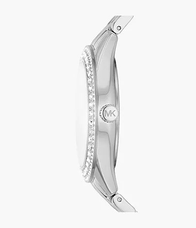 Harlowe Three-Hand Stainless Steel Watch MK4708