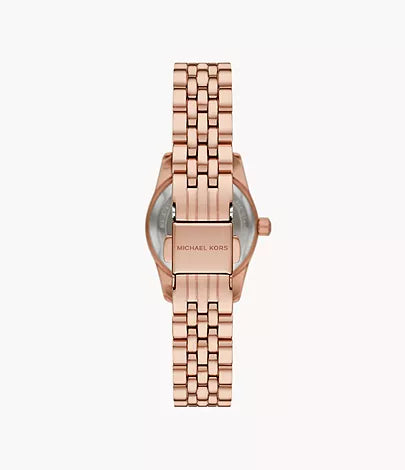 Michael Kors Lexington Three-Hand Rose Gold-Tone Stainless Steel Watch MK4739