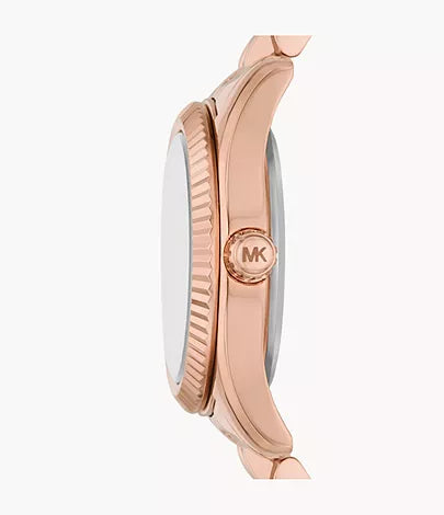 Michael Kors Lexington Three-Hand Rose Gold-Tone Stainless Steel Watch MK4739