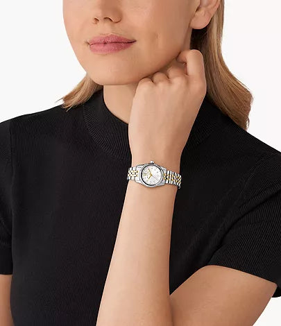 Michael Kors Lexington Three-Hand Rose Gold-Tone Stainless Steel Watch MK4740