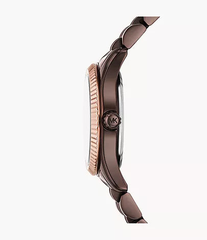 Michael Kors Lexington Three-Hand Chocolate Stainless Steel Watch MK4844