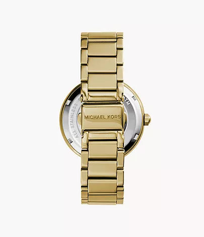 Michael Kors Women's Parker Three-Hand Gold-Tone Stainless Steel Watch MK5784