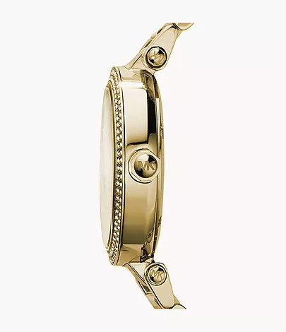 Michael Kors Women's Parker Three-Hand Gold-Tone Stainless Steel Watch MK5784