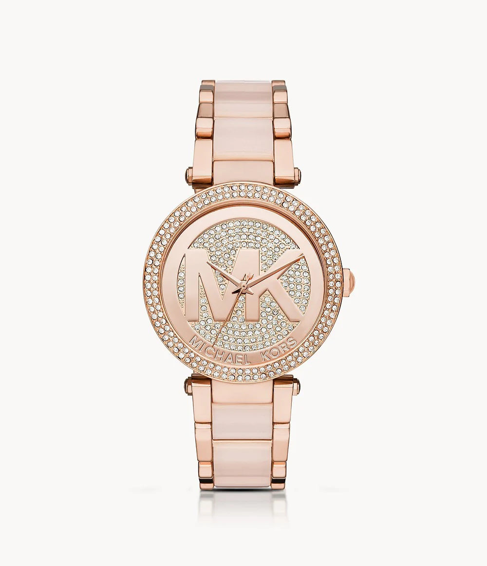 Michael Kors Women’s Quartz Stainless Steel Rose Gold Dial 39mm Watch MK6176