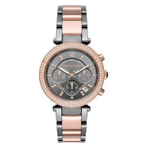Michael Kors Parker Two-tone Stainless Steel Grey Dial Chronograph Quartz - MK-6440