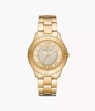 Michael Kors Runway Three-Hand Gold-Tone Stainless Steel Watch MK6911