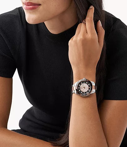 Michael Kors Runway Three-Hand Two-Tone Stainless Steel Watch