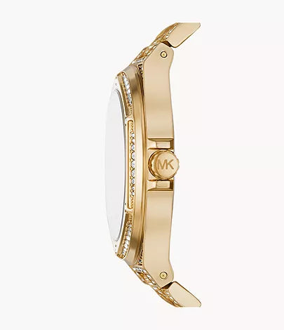 Michael Kors Lennox Three-Hand Gold-Tone Stainless Steel Watch MK6991