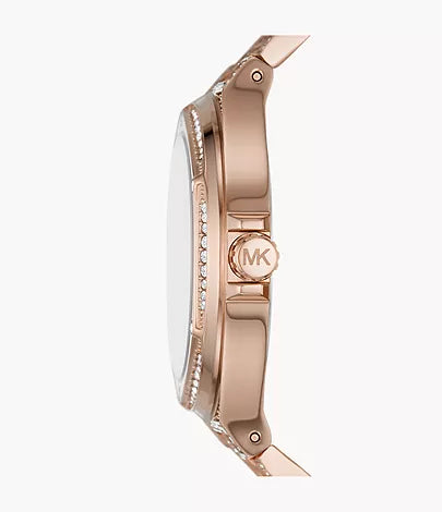 Michael Kors Lennox Three-Hand Rose Gold-Tone Stainless Steel Watch MK6992